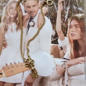 Gold plated necklace with tassel